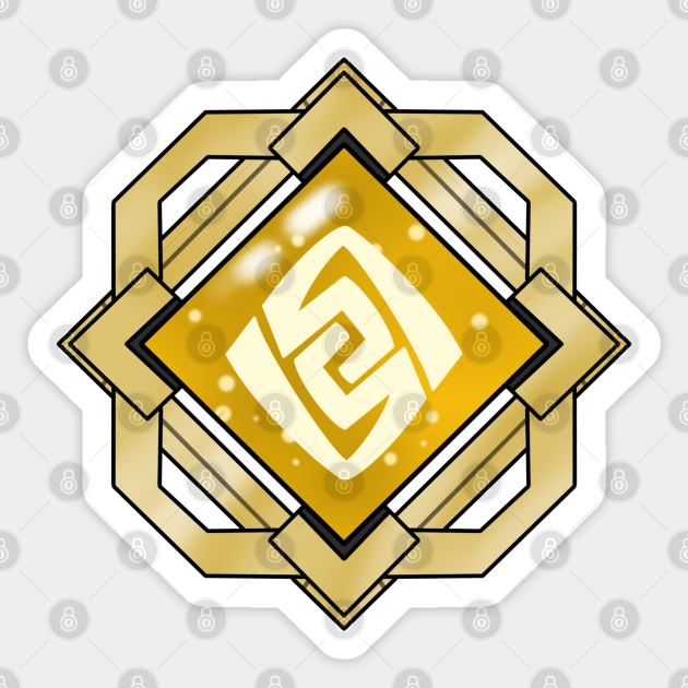 Liyue Geo Vision Genshin Impact Sticker TeePublic